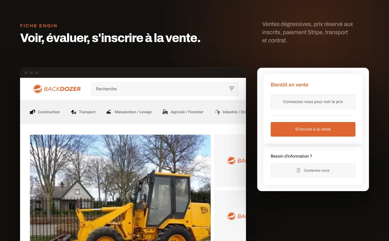 Backdozer — main screen
