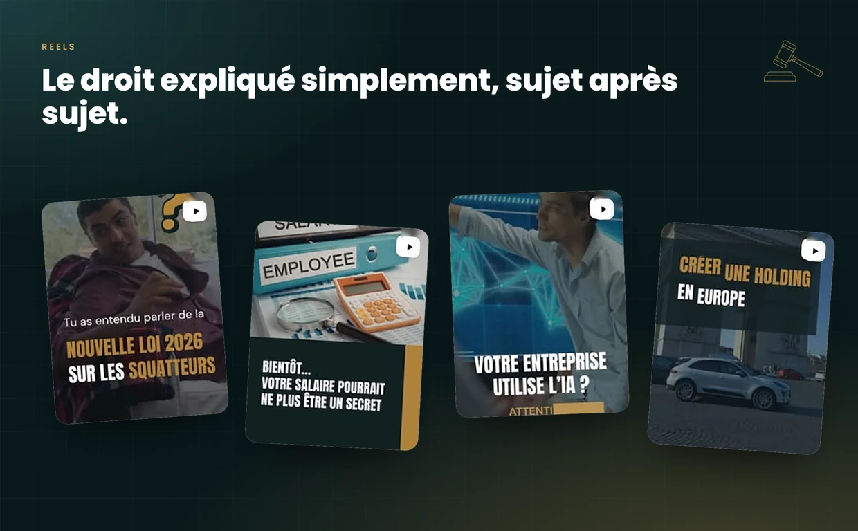 Damy Avocats — main screen