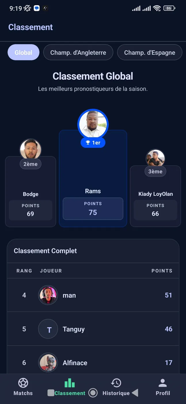FanChallenge — second screen