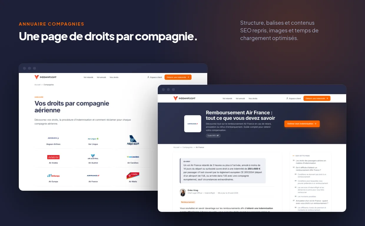 Indemniflight — main screen