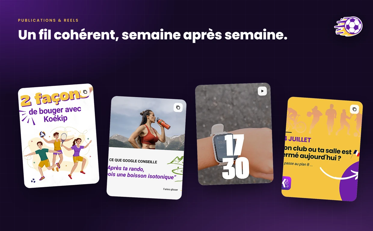 Koékip · social media — main screen