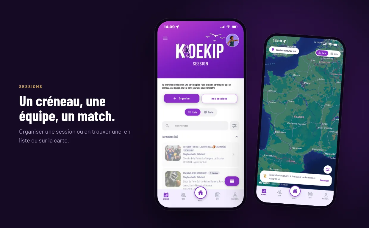 Koékip — main screen