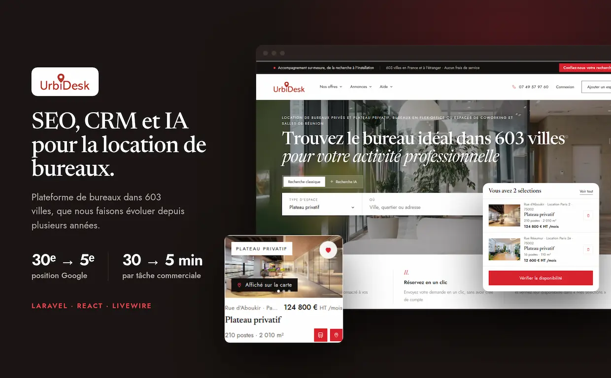 Urbidesk — main screen